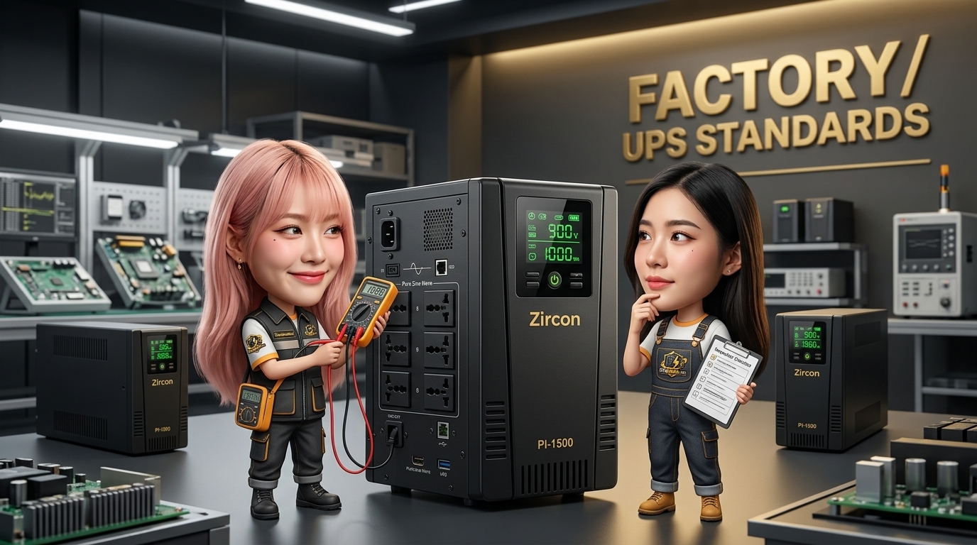 เครื่องสำรองไฟ Zircon PI-1500 สำหรับตรวจเช็กสภาพในการรับซื้อ UPS มือสอง