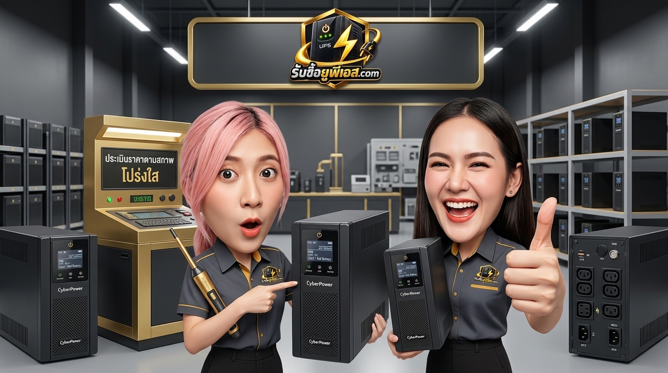 รับซื้อ UPS CyberPower VALUE2200EILCD เครื่องสำรองไฟตั้งโต๊ะสำหรับอุปกรณ์สำนักงาน