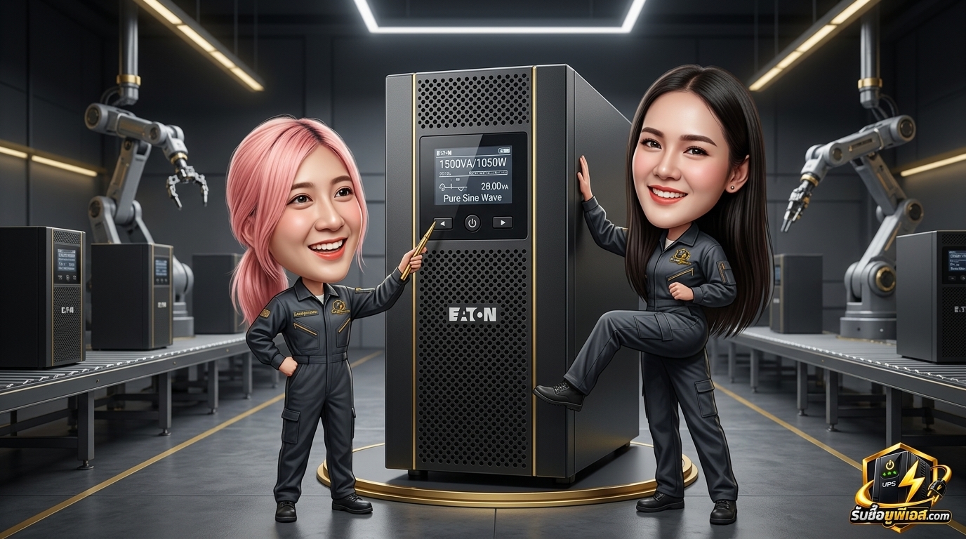 บริการรับซื้อ UPS Eaton 5SC1500i ตรวจสอบสภาพตัวเครื่องและหน้าจอ LCD ด้านหน้า