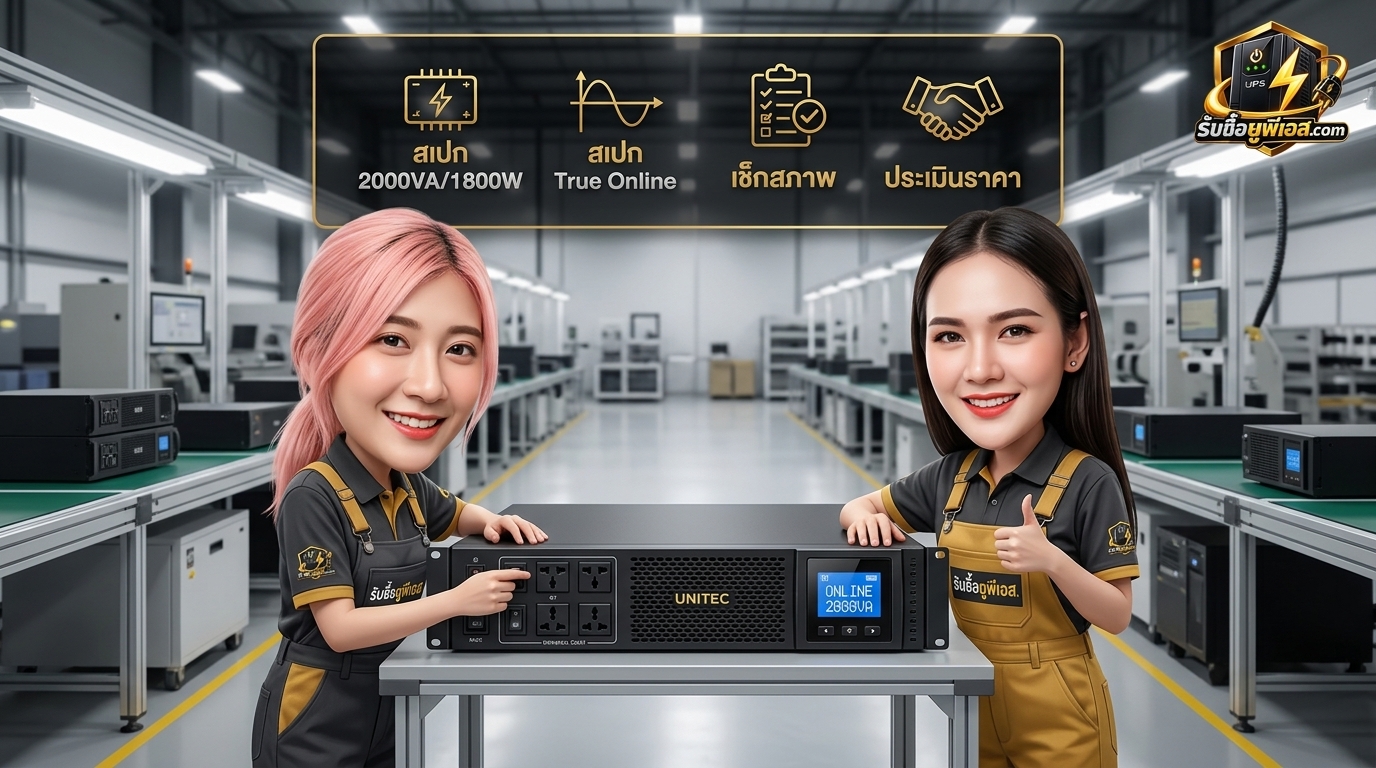 บริการรับซื้อ UPS UNITEC X4-2000-RT เครื่องสำรองไฟ Rack และ Tower สภาพพร้อมใช้งาน